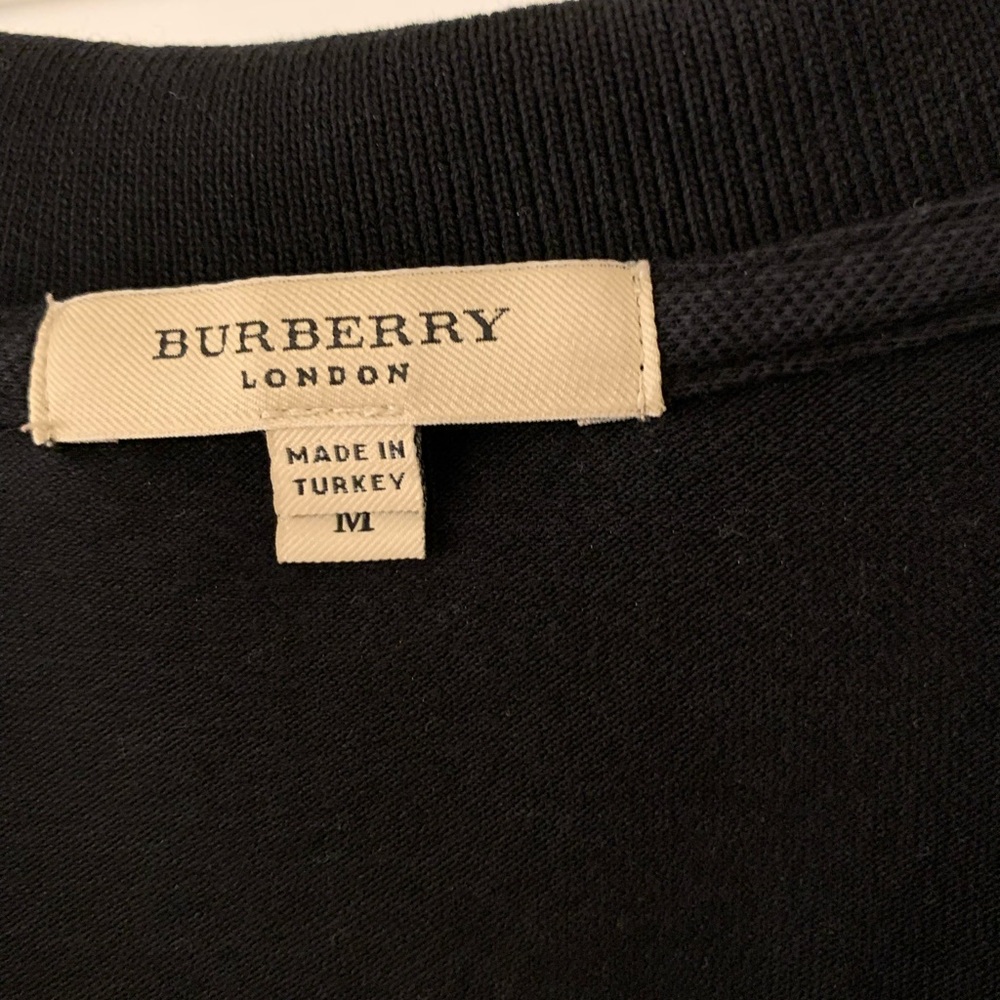 Black Burberry polo